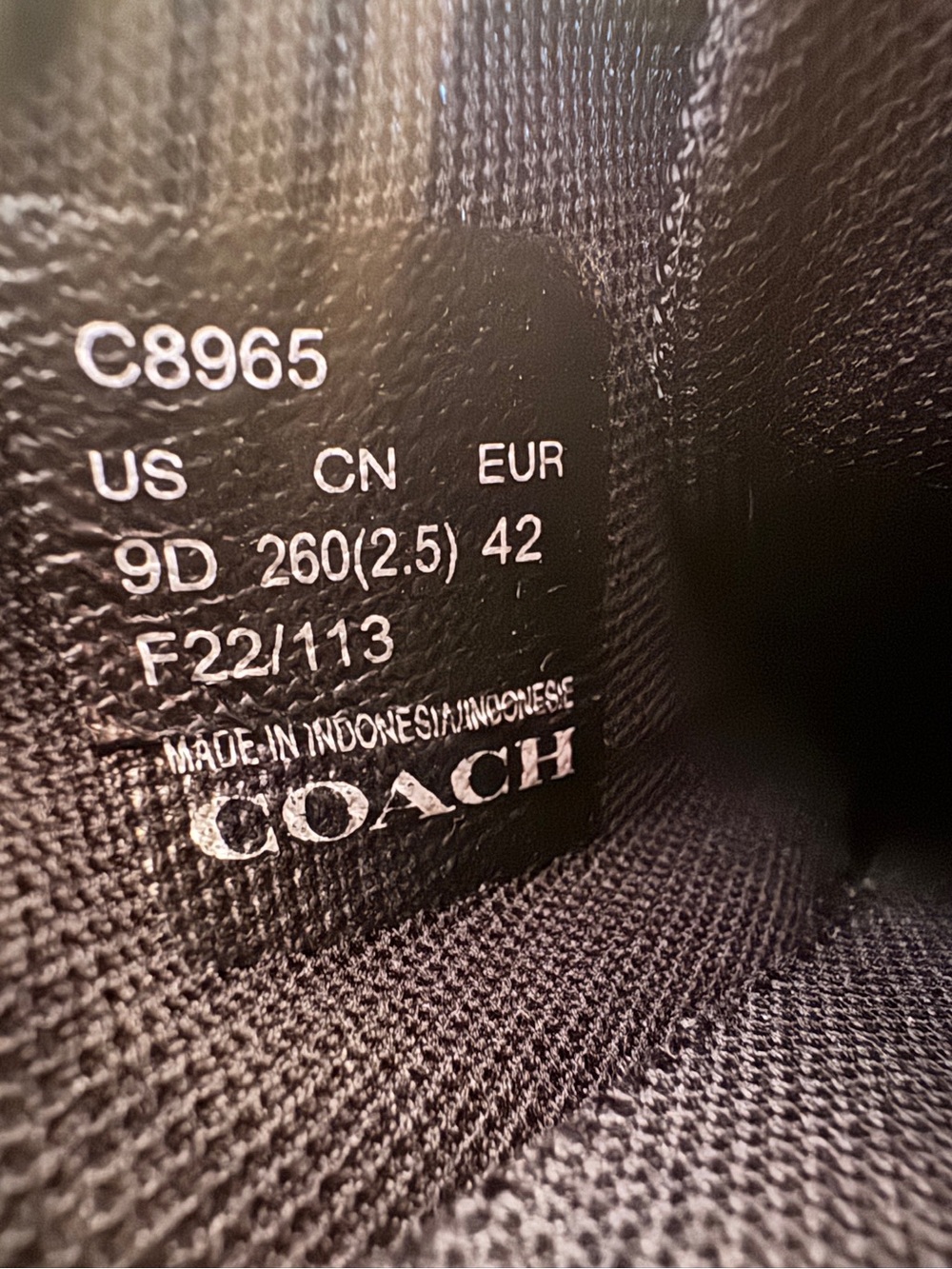 Coach Clip Court Sneaker Signature Black Monogram Print Men's Size 9D C8965 - Picture 13 of 15